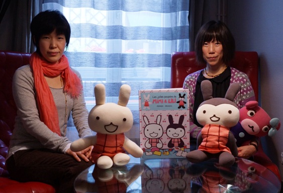 Yoko Yomura et Kinuyo Saito devant leurs créations